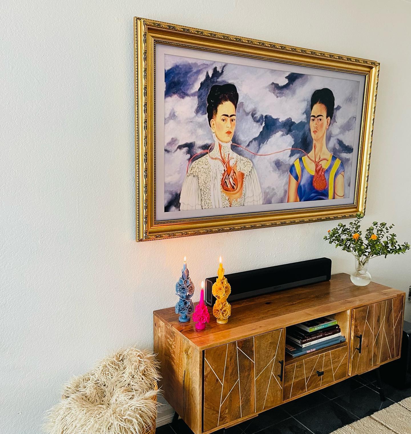 A Frida Kahlo image surrounded by one of our artistic frames makes it look like a real museum piece.