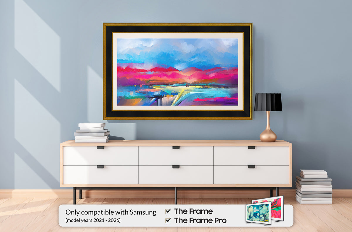 Deco TV Frames Samsung the Frame TV Antique Gold and Black