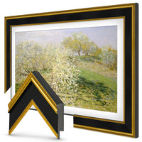 Oro antiguo y negro.