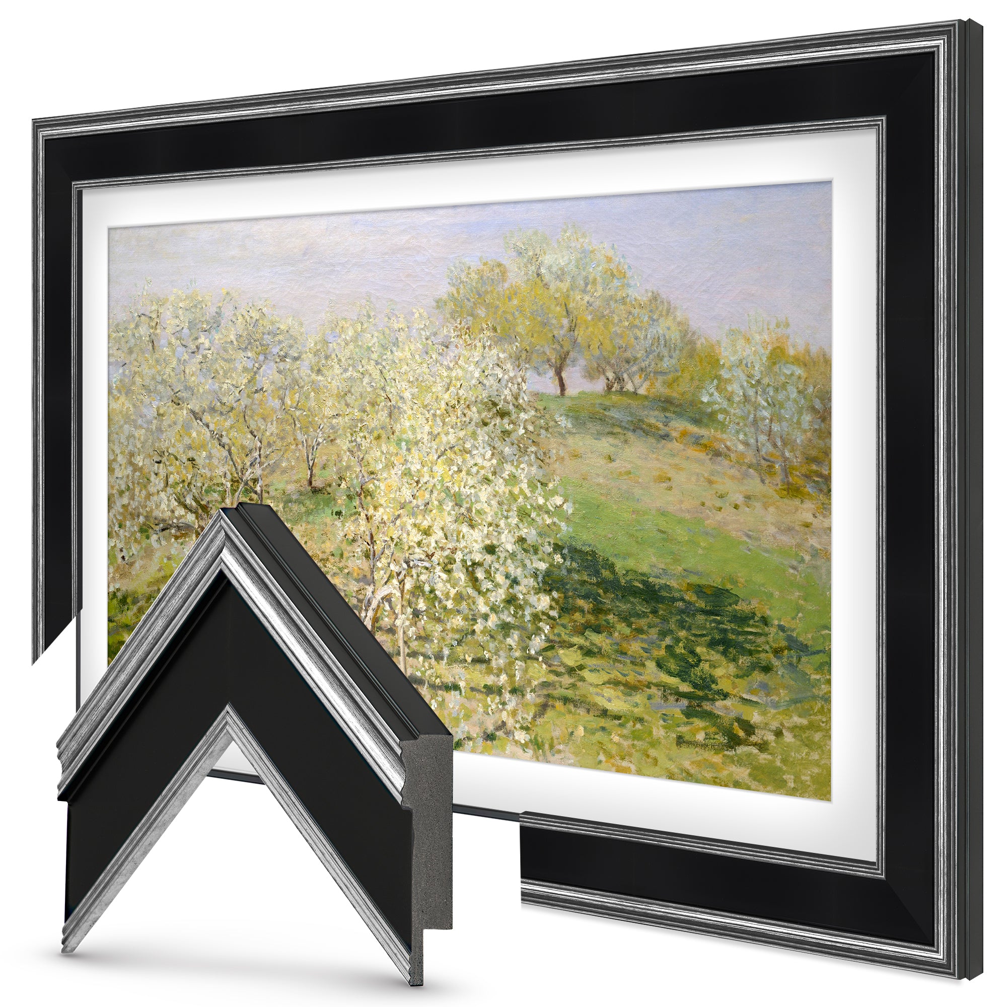 Deco TV Frames Samsung the Frame TV Antique Silver and Black