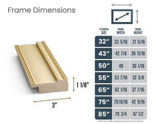 Deco TV Frames Samsung the Frame TV Antique White