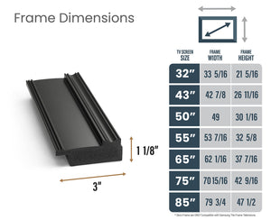Black frame for Samsung The Frame TV