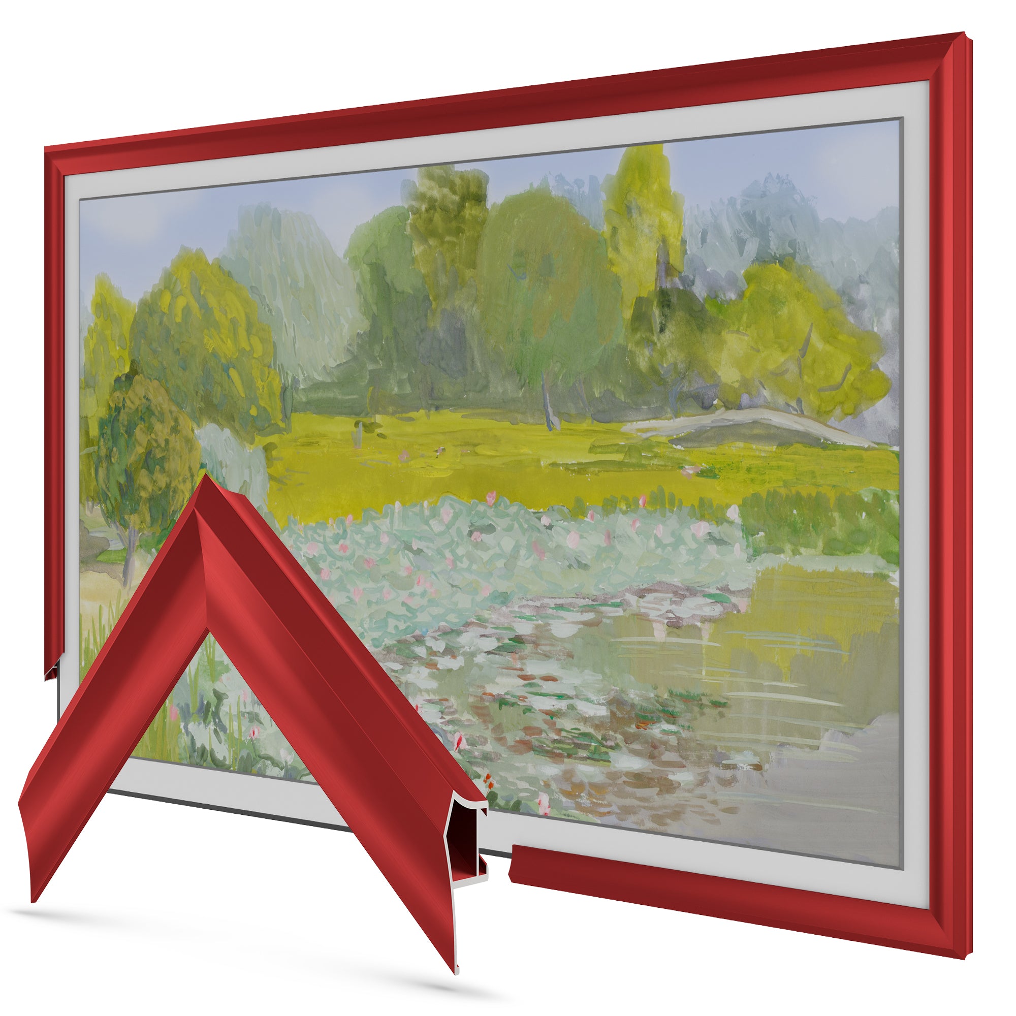 Candy Apple Red - Lunette de cadre Samsung prismatique en alliage