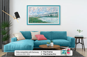Turquoise des Caraïbes - Lunette de cadre Samsung prismatique en alliage