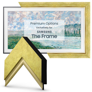 gold contemporary samsung frame tv