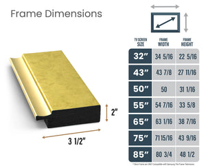 gold contemporary samsung frame tv
