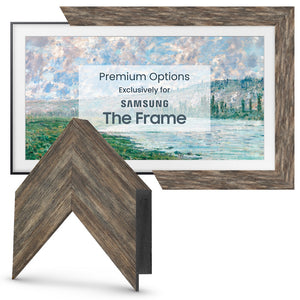 distressed reclaimed wood tv frame for samsung the frame tv