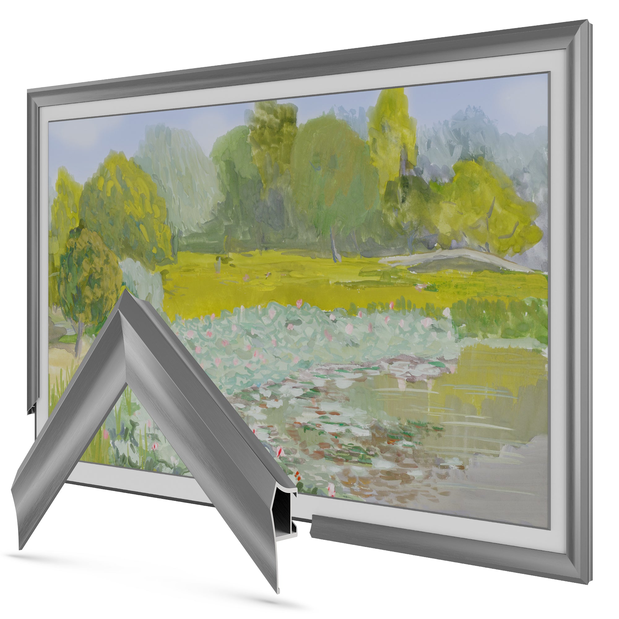 Graphite - Lunette de cadre Samsung prismatique en alliage