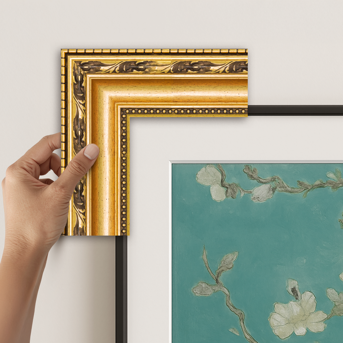 Deco TV Frames Samsung the Frame TV Ornate Gold
