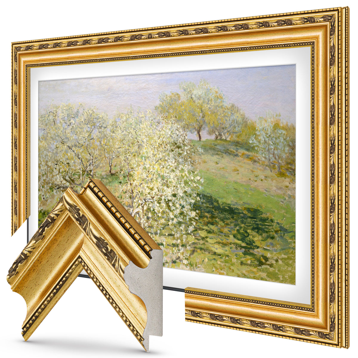 Deco TV Frames Samsung the Frame TV Ornate Gold