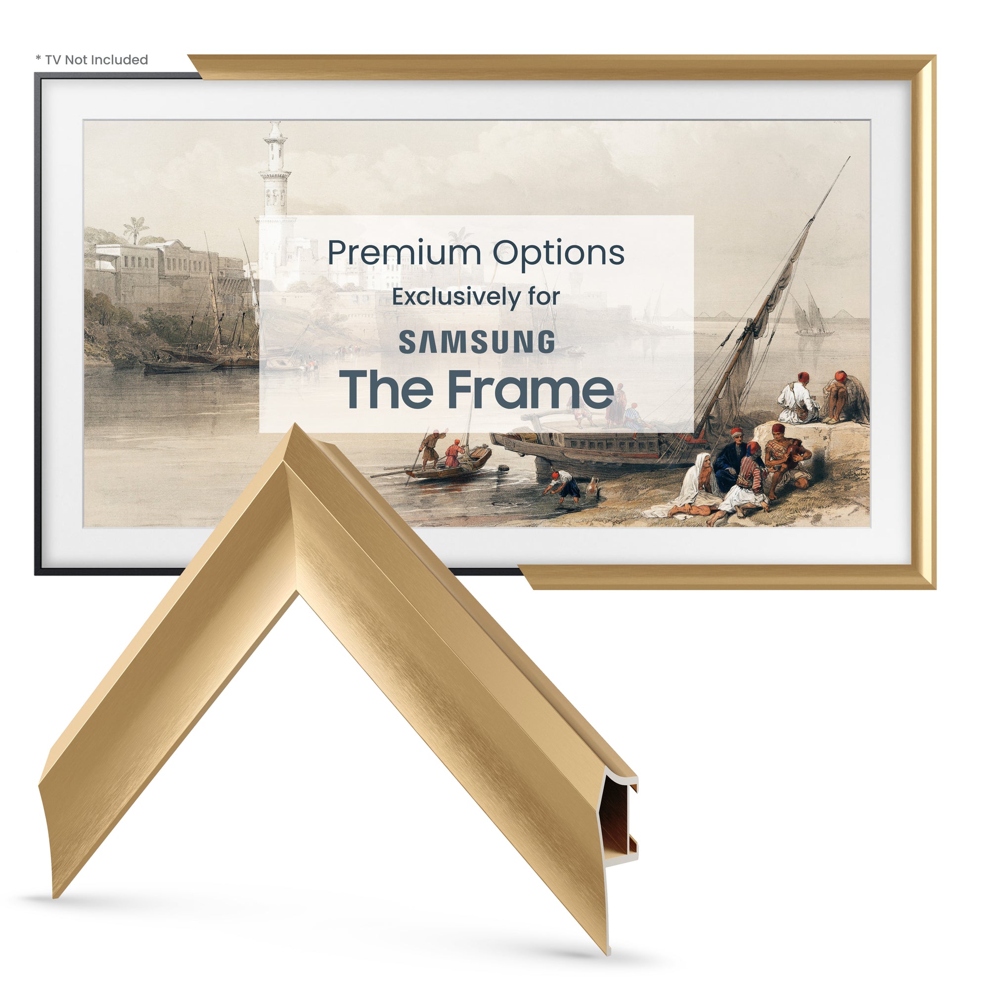 Oro pálido - Bisel de marco Samsung prismático de aleación