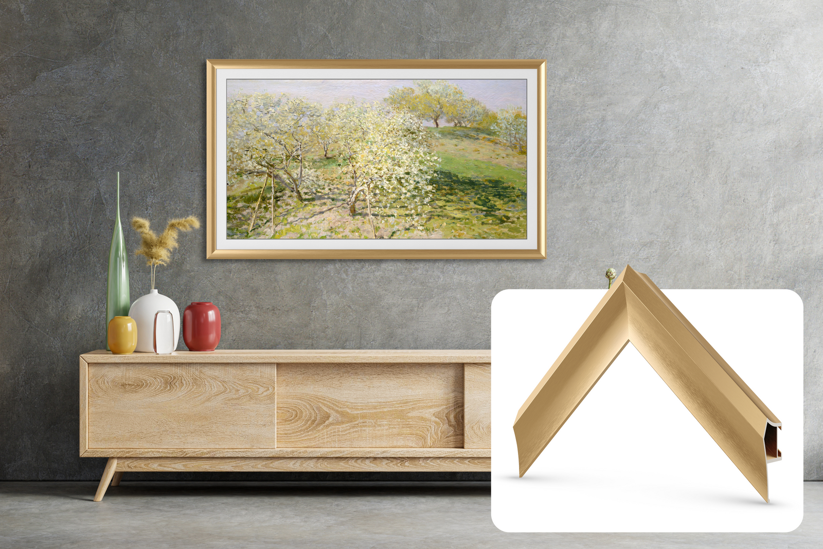 Pale Gold - Alloy Prismatic Samsung Frame Bezel