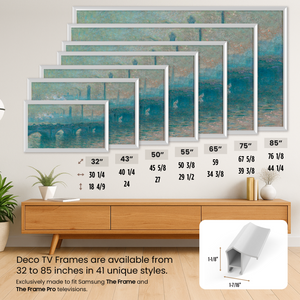 Samsung The Frame - pure white allow prismatic frame