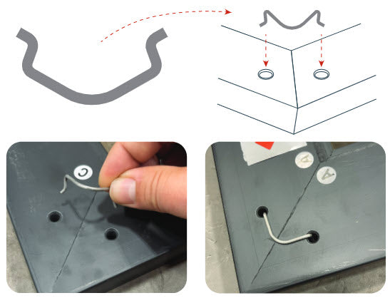Renforts d&#39;angle à ressort pour cadres Deco Premiere