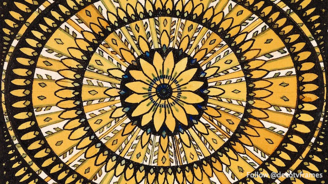 Rosette from stylized flowers and leaves (1918)