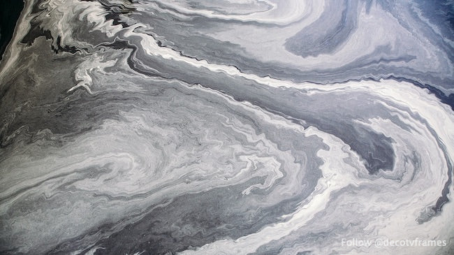 Mezcla de pinturas al óleo grises y blancas con textura de fondo