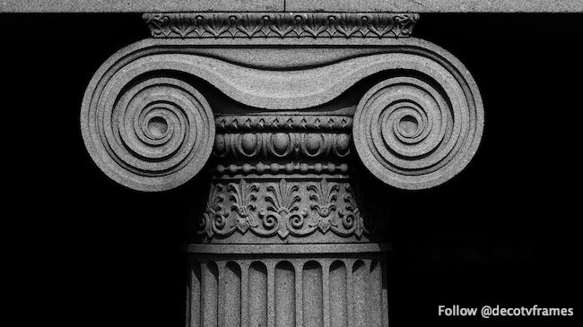 Iconic capital from the Treasury Building in Washington, D.C.