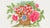 The 18th century illustration of a basket of blooming flowers