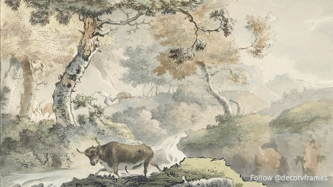 Boslandschap met stier (1821)