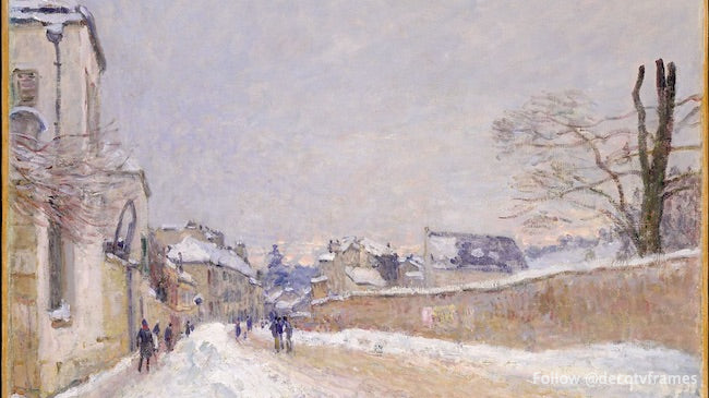 Rue EugÃ¨ne Moussoir at Moret: Winter