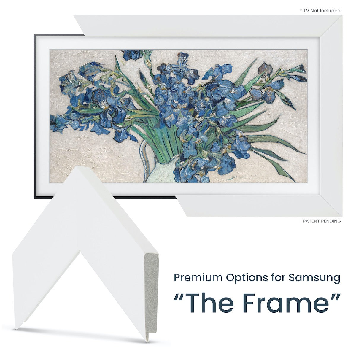 white samsung the frame customizable bezel