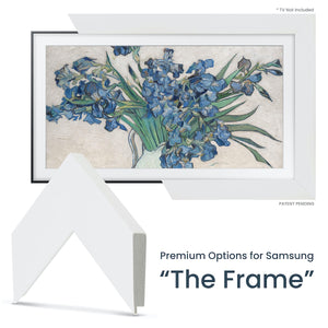 white samsung the frame customizable bezel