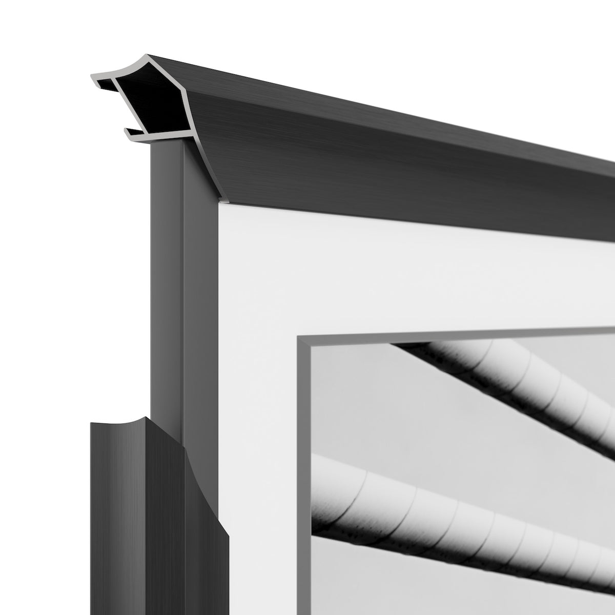 Negro anodizado - Bisel de marco Samsung prismático de aleación 